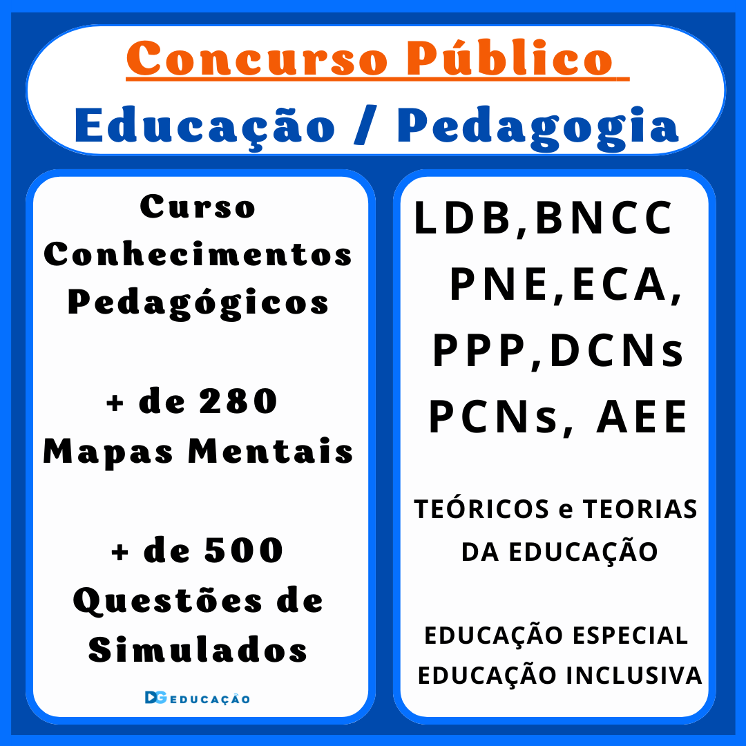 CURSO DE CONHECIMENTOS PEDAGÓGICOS EM MAPAS MENTAIS PARA CONCURSO PÚBLICO